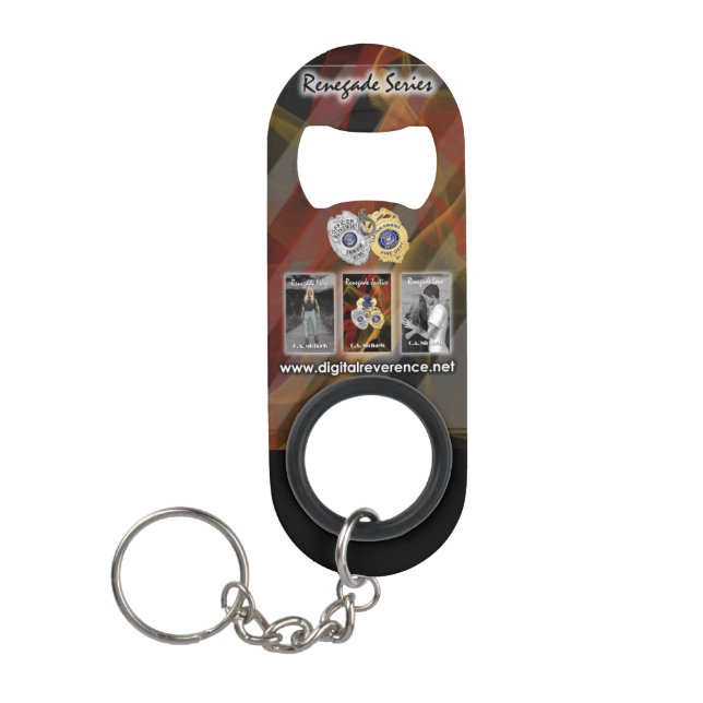 Renegade Series Mini Bottle Opener With Keychain (Front)