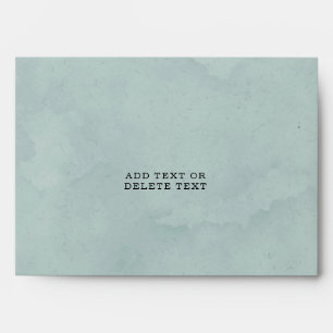 Renew Blue and Spring Peony Chic Wedding Envelope