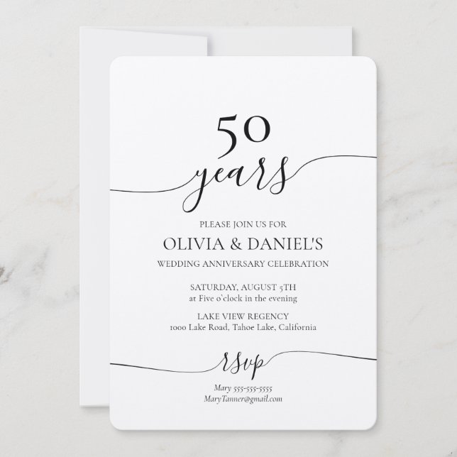 Renew Vows Wedding Anniversary Invitation (Front)