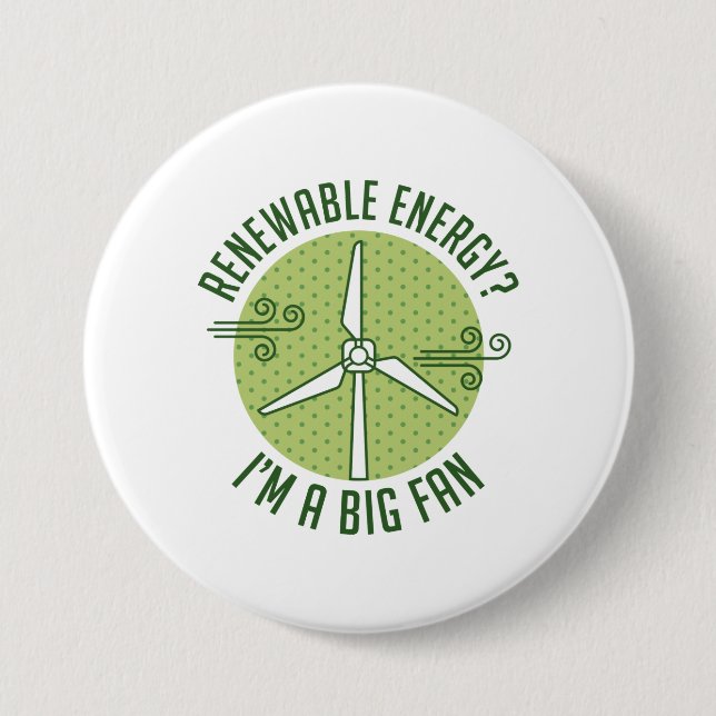 Renewable Energy 7.5 Cm Round Badge (Front)