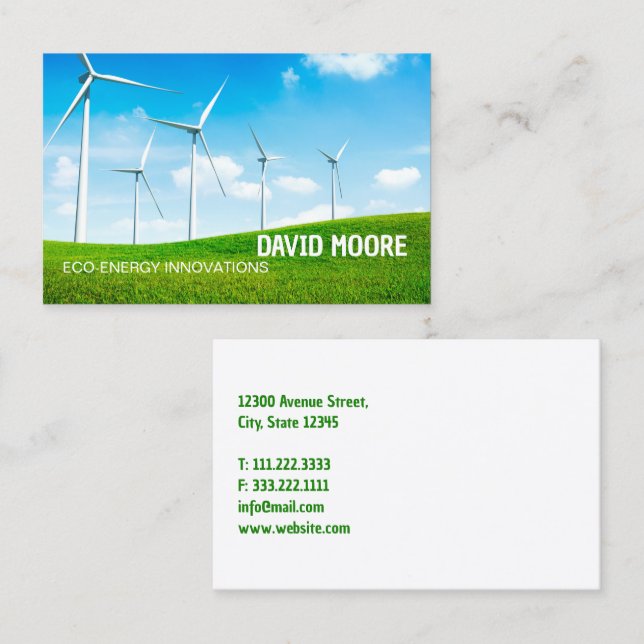 Renewable Energy Business Card (Front/Back)