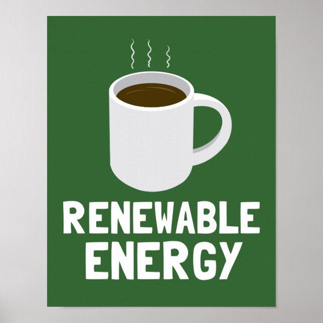 Renewable Energy Coffee Cup Poster (Front)