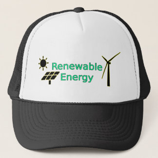 Renewable Energy Logo Solar Panels Wind Turbine Trucker Hat