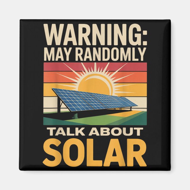 Renewable Energy Randomly Talk Solar Panel Solar Magnet (Front)