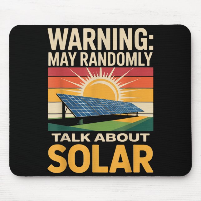 Renewable Energy Randomly Talk Solar Panel Solar Mouse Pad (Front)