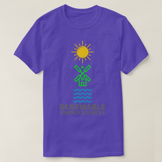 Renewable Energy Sources T-Shirt (Design Front)