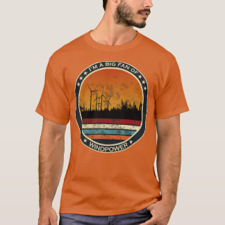 renewable energy wind farm in the forest at sunset T-Shirt