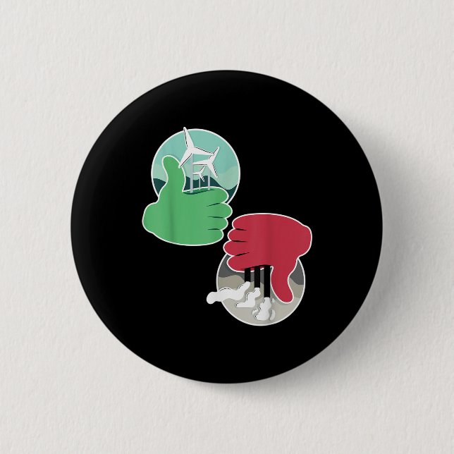 Renewable Energy Wind Power Environmental Protecti 6 Cm Round Badge (Front)