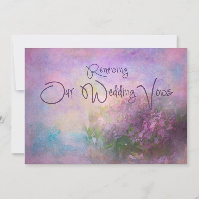 Renewal of Wedding Vows - Lilac Bliss Invitation (Front)