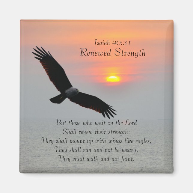 Renewed Strength Bible Verse Magnet (Front)