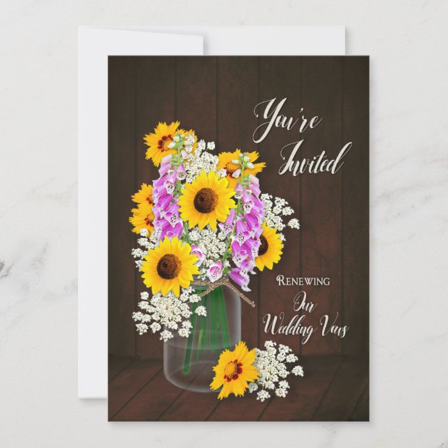 Renewing Our Wedding Vows - Country Invitation (Front)