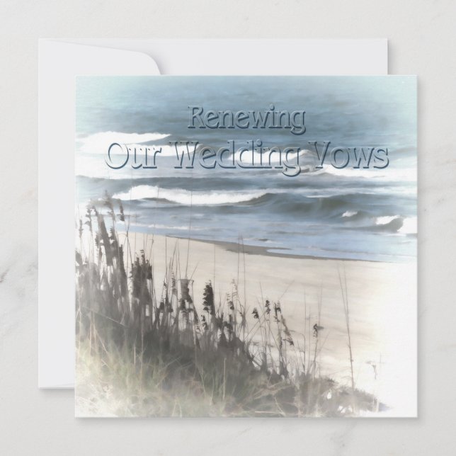 Renewing Wedding Vows Invitation - Beach/Ocean (Front)
