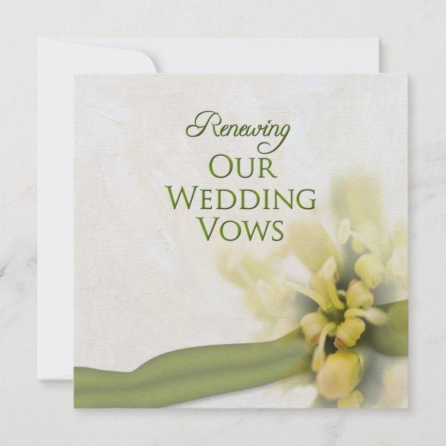Renewing Wedding Vows - Invitation - Floral (Front)