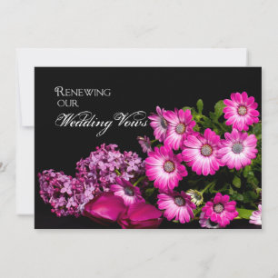 Renewing Wedding Vows - Invitation - Purple Flower