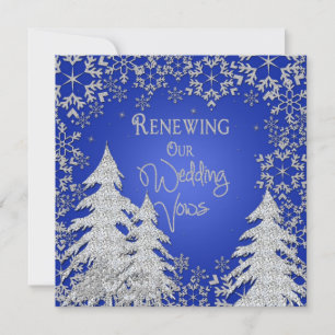 Renewing Wedding Vows - Invitation - Snowflakes