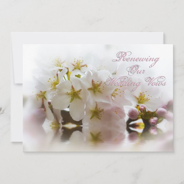 Renewing Wedding Vows - InvitationsCherry Blossoms Invitation (Front)