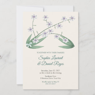 Rengarenga Rock Lily Beach Wedding Invitation