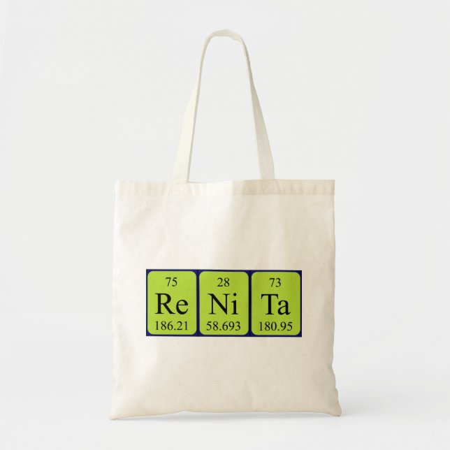 Renita periodic table name tote bag (Front)