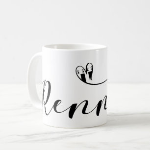 Rennes Flag in Heart, Roazhon Brittany Coffee Mug