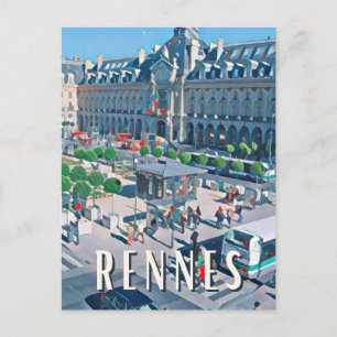Rennes Photo Vintage Postcard