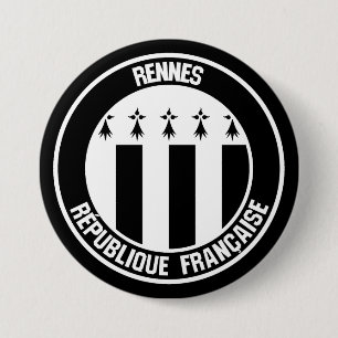Rennes Round Emblem 7.5 Cm Round Badge