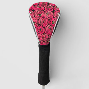 Rennie Mackintosh Rose Art Nouveau Floral Pattern Golf Head Cover