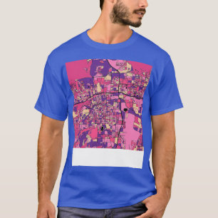 Reno Map Pattern in Purple Pink T-Shirt
