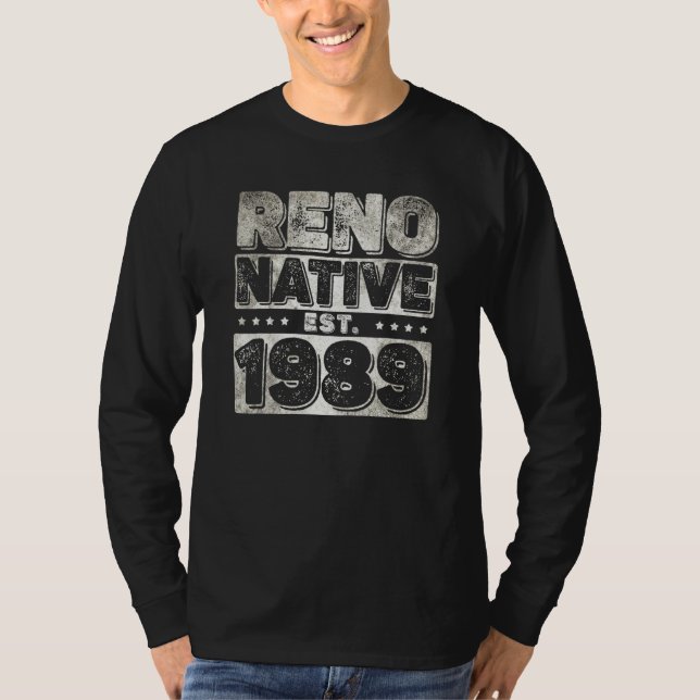 Reno Native Est 1989 T-Shirt (Front)