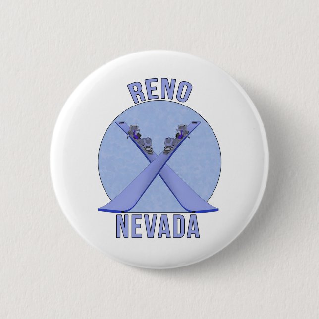 Reno, Nevada 6 Cm Round Badge (Front)