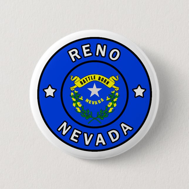 Reno Nevada 6 Cm Round Badge (Front)