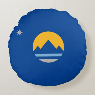 Reno (Nevada) City flag   Round Cushion