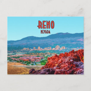 Reno Nevada Downtown Vintage Postcard