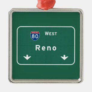 Reno Nevada nv Interstate Highway Freeway : Metal Tree Decoration