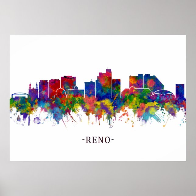 Reno Nevada Skyline Poster (Front)