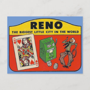 Reno Nevada Vintage Travel -  Postcard