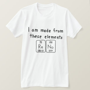 Reno periodic table name shirt