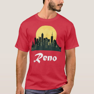 Reno SkylineGlowing Moon Reno City Night  T-Shirt