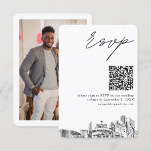 Reno Wedding RSVP QR Code Small Enclosure Card