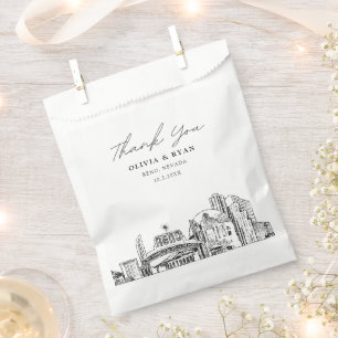 Reno Wedding Skyline Personalised Downtown Favour Bags