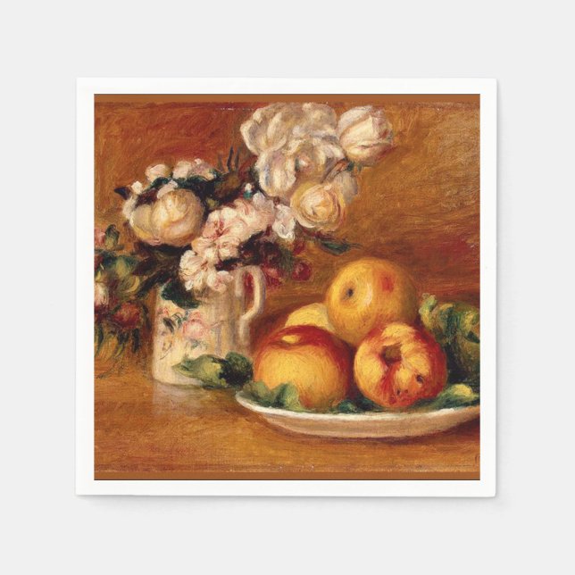 Renoir - Apples and Flowers Napkin (Front)