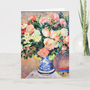 Renoir - Chrysanthemums and Japanese Fan Card