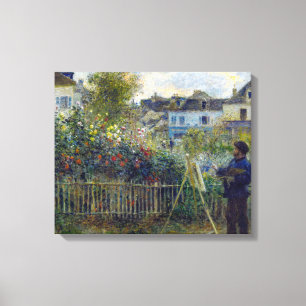 Renoir - Claude Monet Painting in his Garden Canvas Print