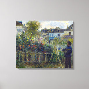 Renoir - Claude Monet Painting in his Garden Canvas Print
