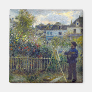 Renoir - Claude Monet Painting in his Garden Magnet