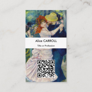 Renoir - Dance at Bougival - QR Code Business Card