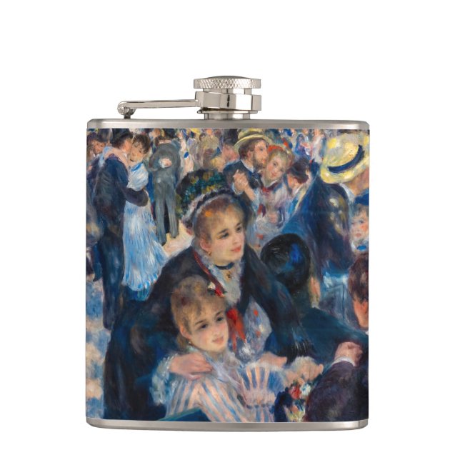 Renoir - Dance at Le Moulin de la Galette Hip Flask (Front)