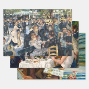 Renoir Dance at Moulin de la Galette Vintage Wrapping Paper Sheet
