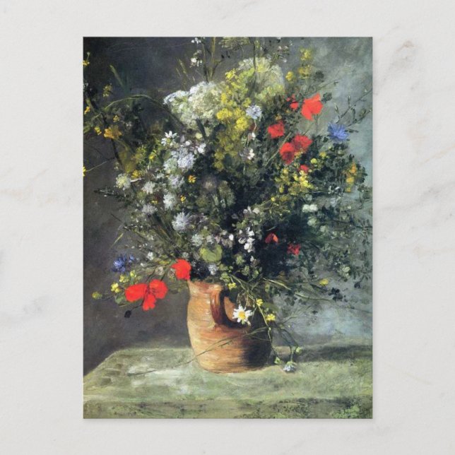 Renoir, Flowers in a Vase post card (Front)