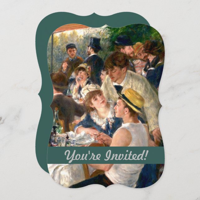 Renoir French Luncheon Boating Party Invitation (Front/Back)