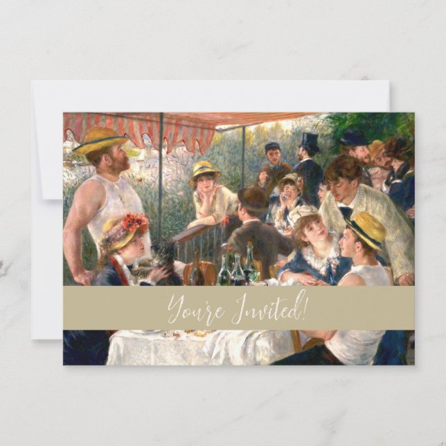 Renoir French Luncheon Boating Party Invitation (Front)